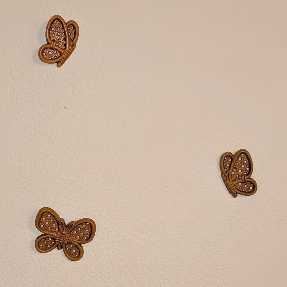 Burwood Brown Butterfly Wall Decor Set of Three